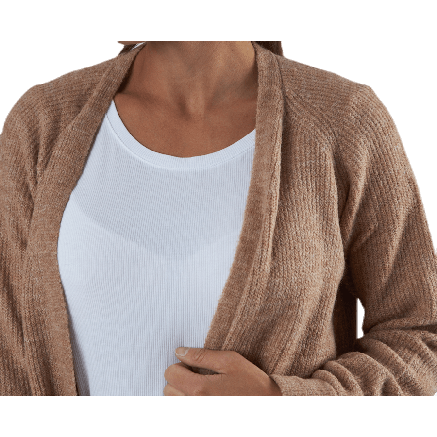 Ellen Ls Lange Strickjacke Beige