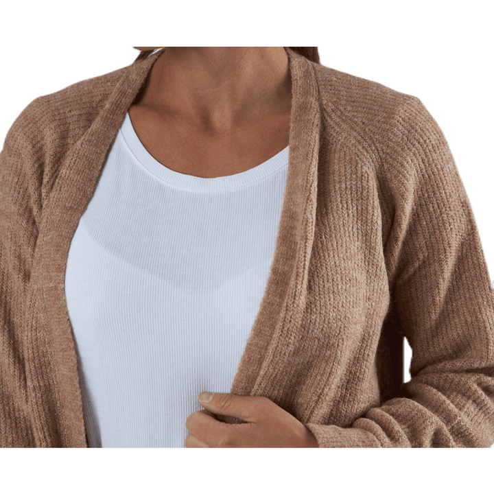 Ellen Ls Lange Strickjacke Beige