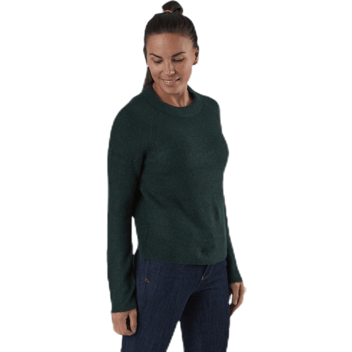 Ellen Ls O-Neck Knit Green