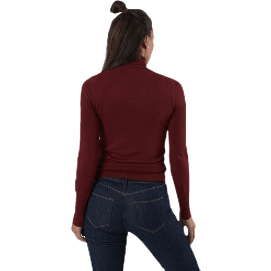 Venice L/S Rollneck Pullover Knt Red
