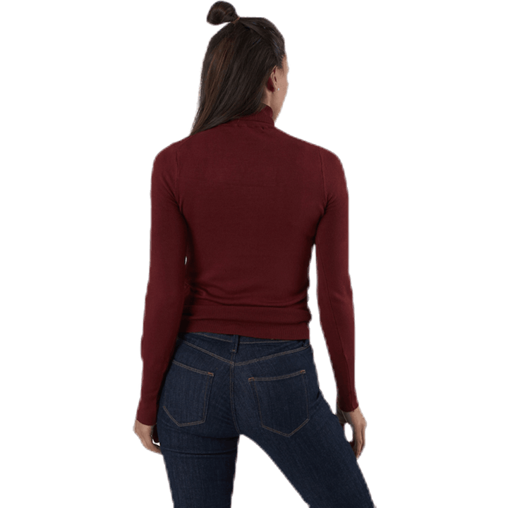 Venice L/S Rollneck Pullover Knt Red