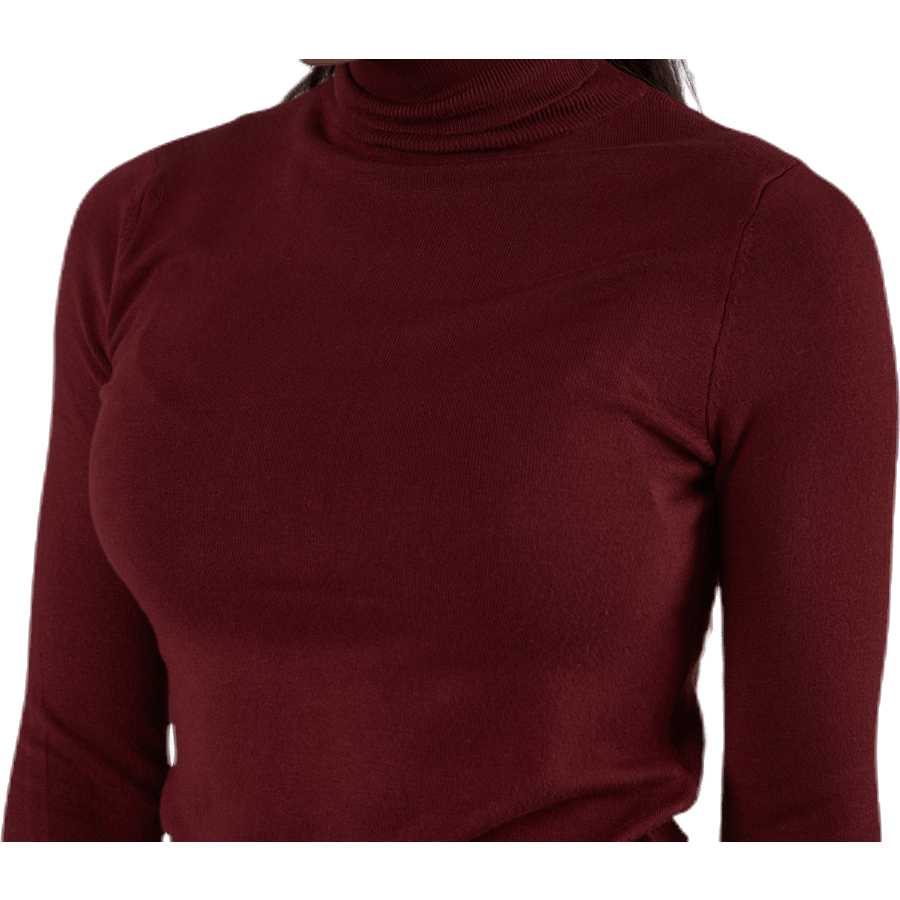 Venice L/S Rollneck Pullover Knt Red