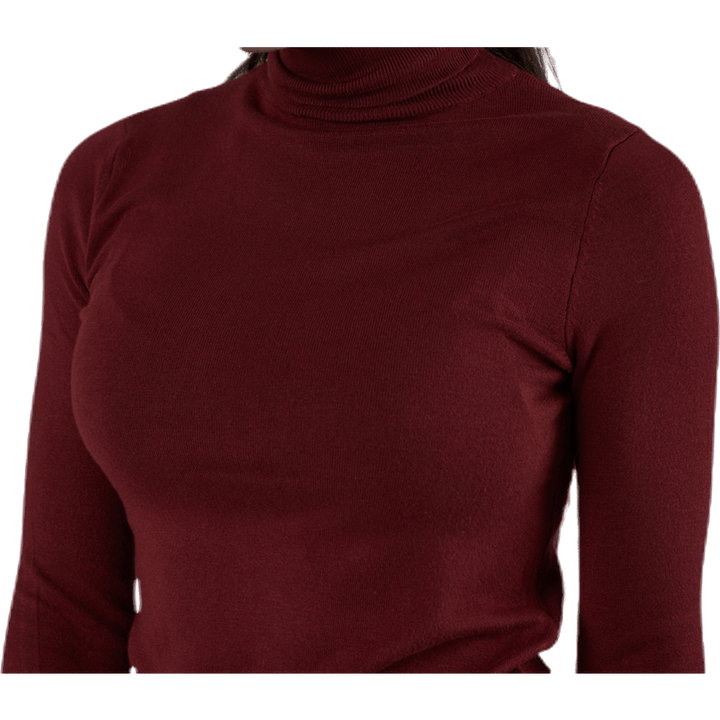 Venice L/S Rollneck Pullover Knt Red