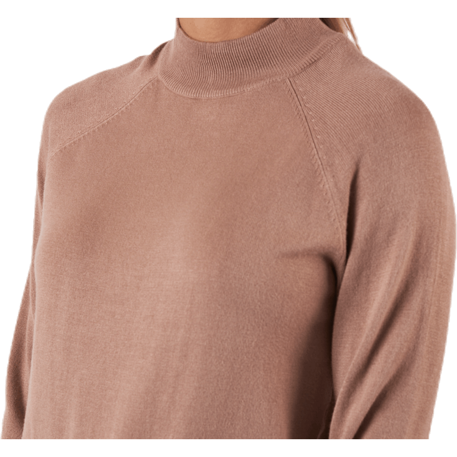 Esera Ls High Neck Knit Beige