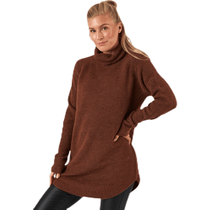 Ellen Ls Langer Strick Braun