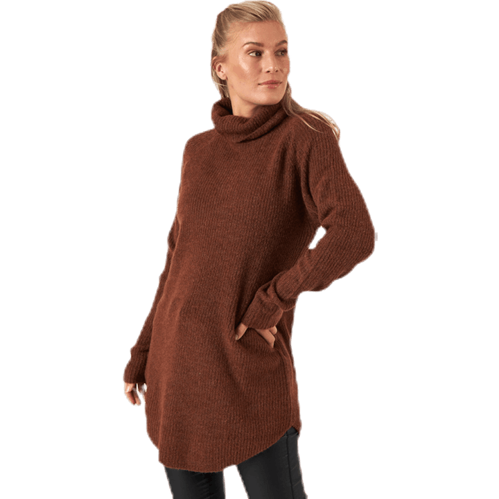 Ellen Ls Langer Strick Braun