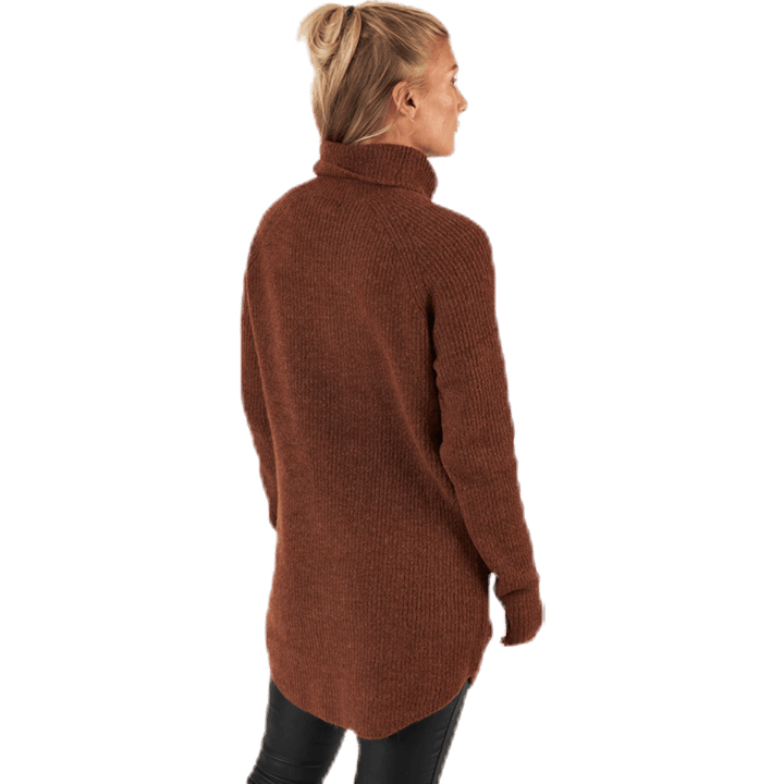 Ellen Ls Langer Strick Braun