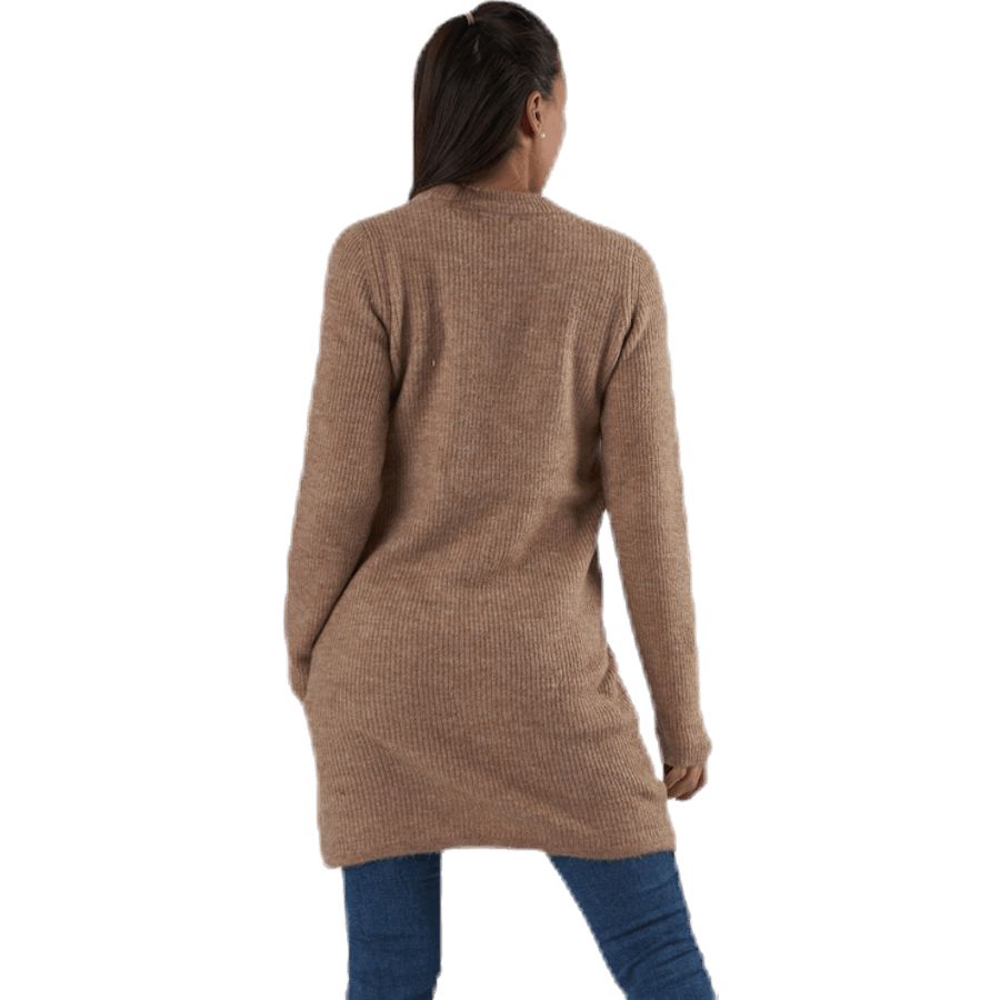 Ellen Ls V-Ausschnitt-Strickkleid Beige