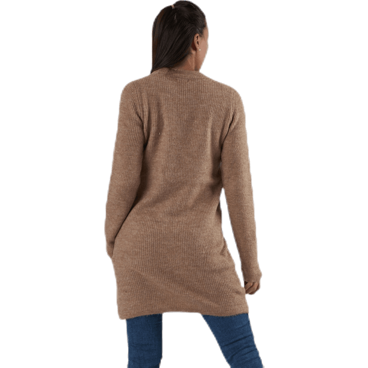 Ellen Ls V-Ausschnitt-Strickkleid Beige