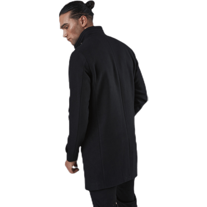 Melton Wool Coat Black