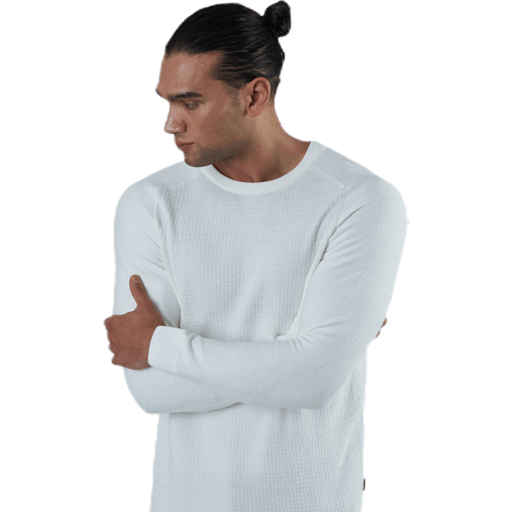 Adam Knit Crew Neck White