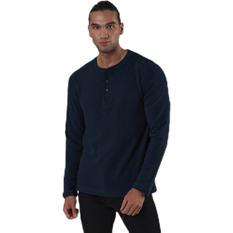 Ray Tee Ls Henley Blue