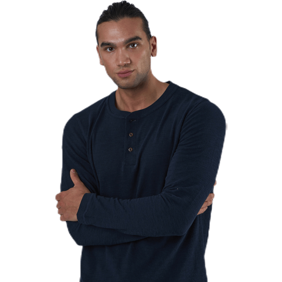 Ray Tee Ls Henley Blue