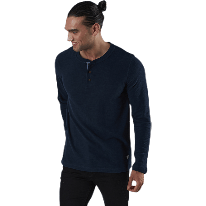 Ray Tee Ls Henley Blue