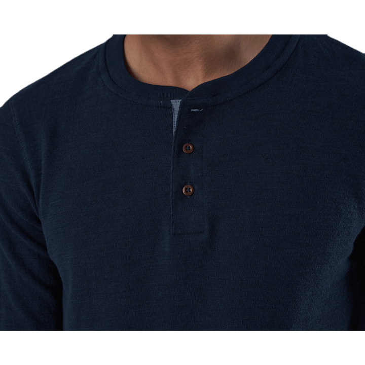 Ray Tee Ls Henley Blue