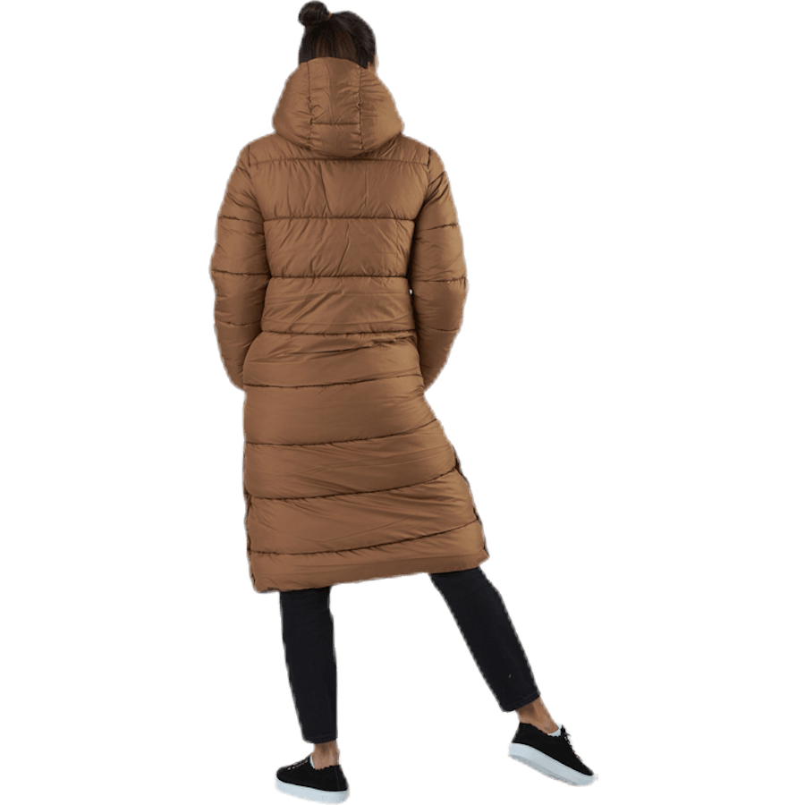 Newcammie Long Quilted Coat Otw Brown