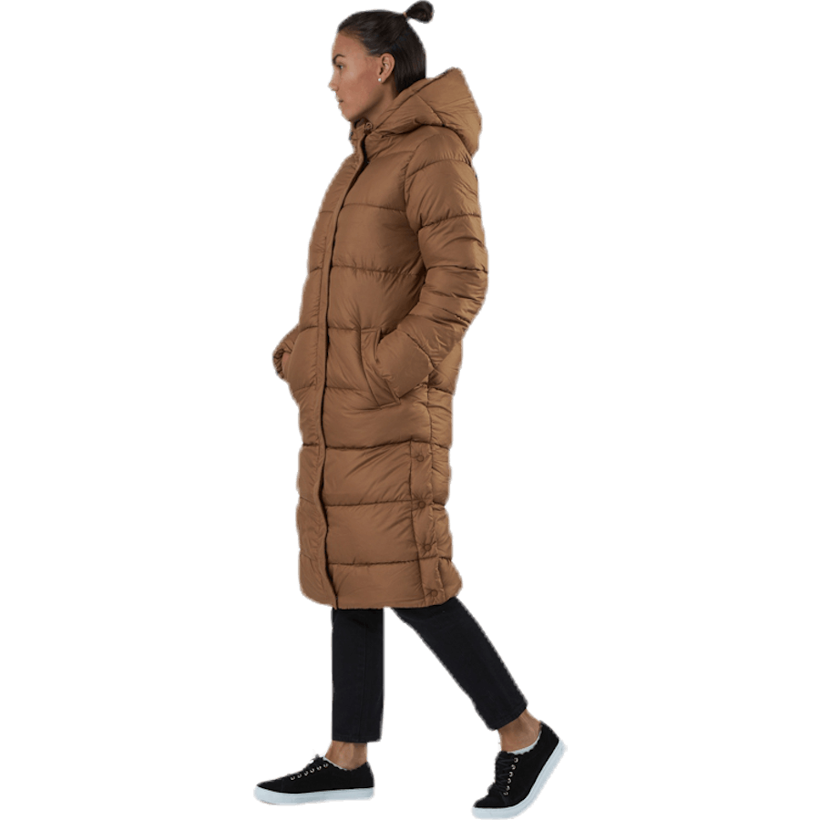 Newcammie Long Quilted Coat Otw Brown