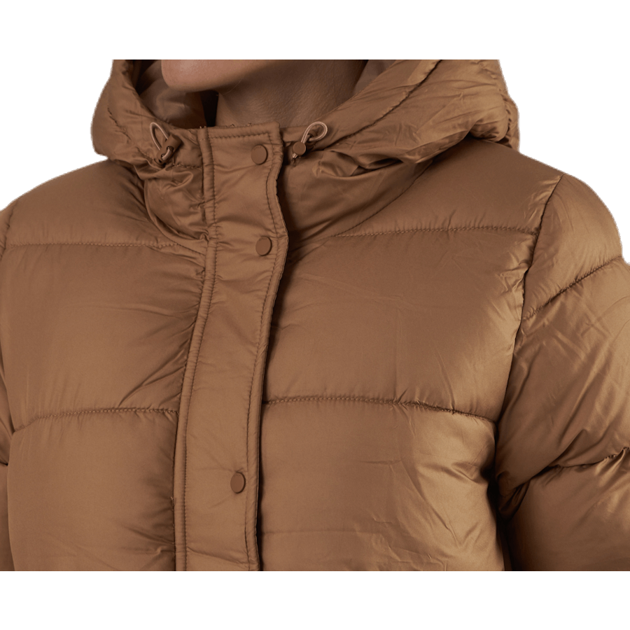 Newcammie Long Quilted Coat Otw Brown