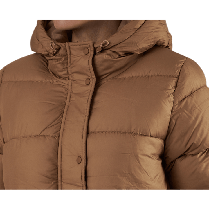 Newcammie Long Quilted Coat Otw Brown