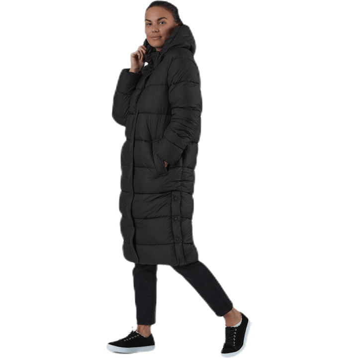 Newcammie Lång quiltad kappa Otw Svart