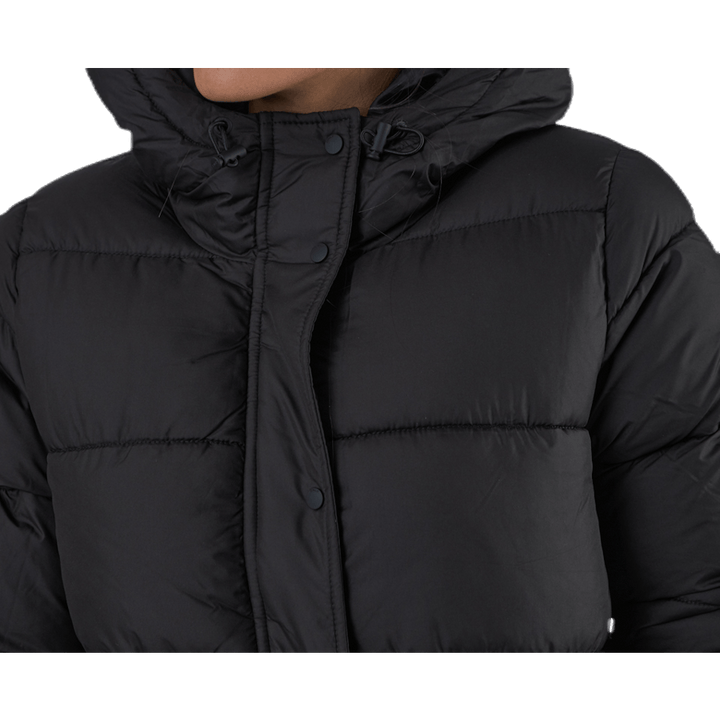 Newcammie Lång quiltad kappa Otw Svart