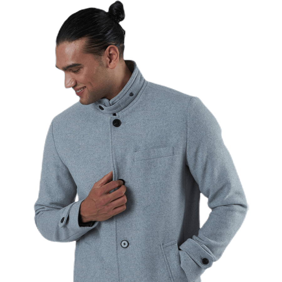 Melton Wool Coat Grey