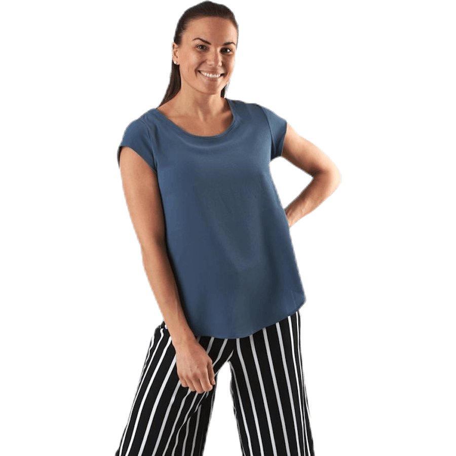 Vic S/S Solid Top Blue