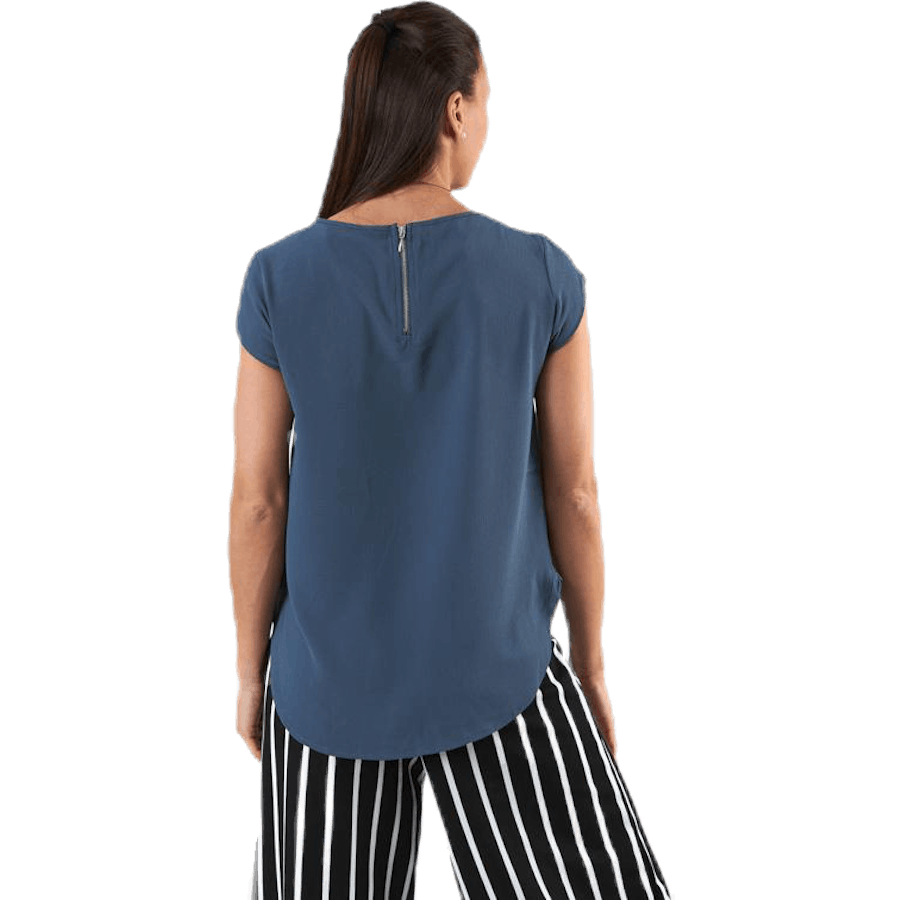 Vic S/S Solid Top Blue