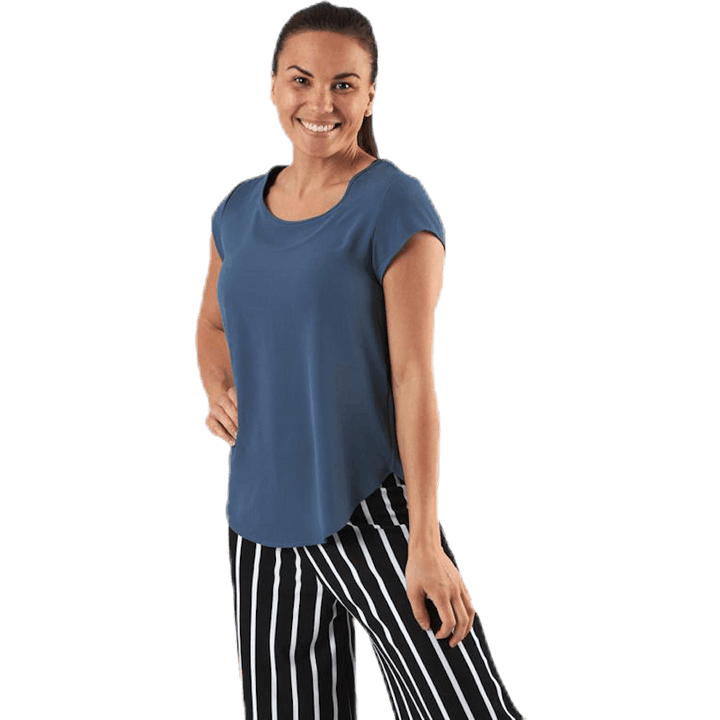 Vic S/S Solid Top Blue