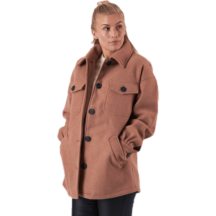 Liva Shacket Otw Beige