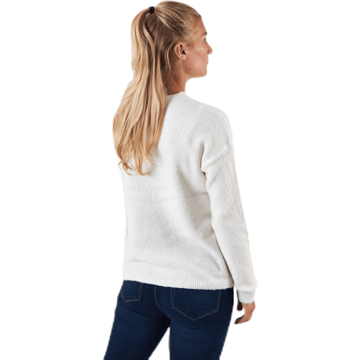 Camilla Pullover L/S con scollo a V Knt Bianco