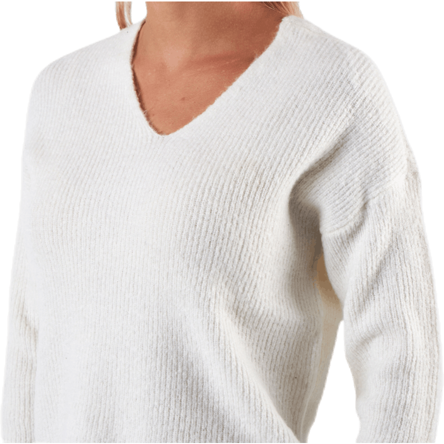 Camilla Pullover L/S con scollo a V Knt Bianco