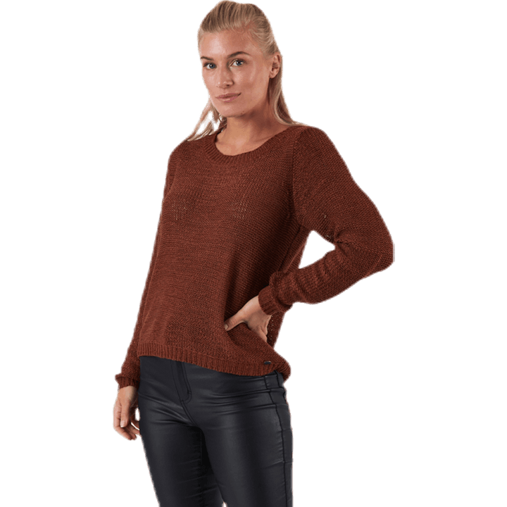 Geena Xo L/S Pullover Knt Beige
