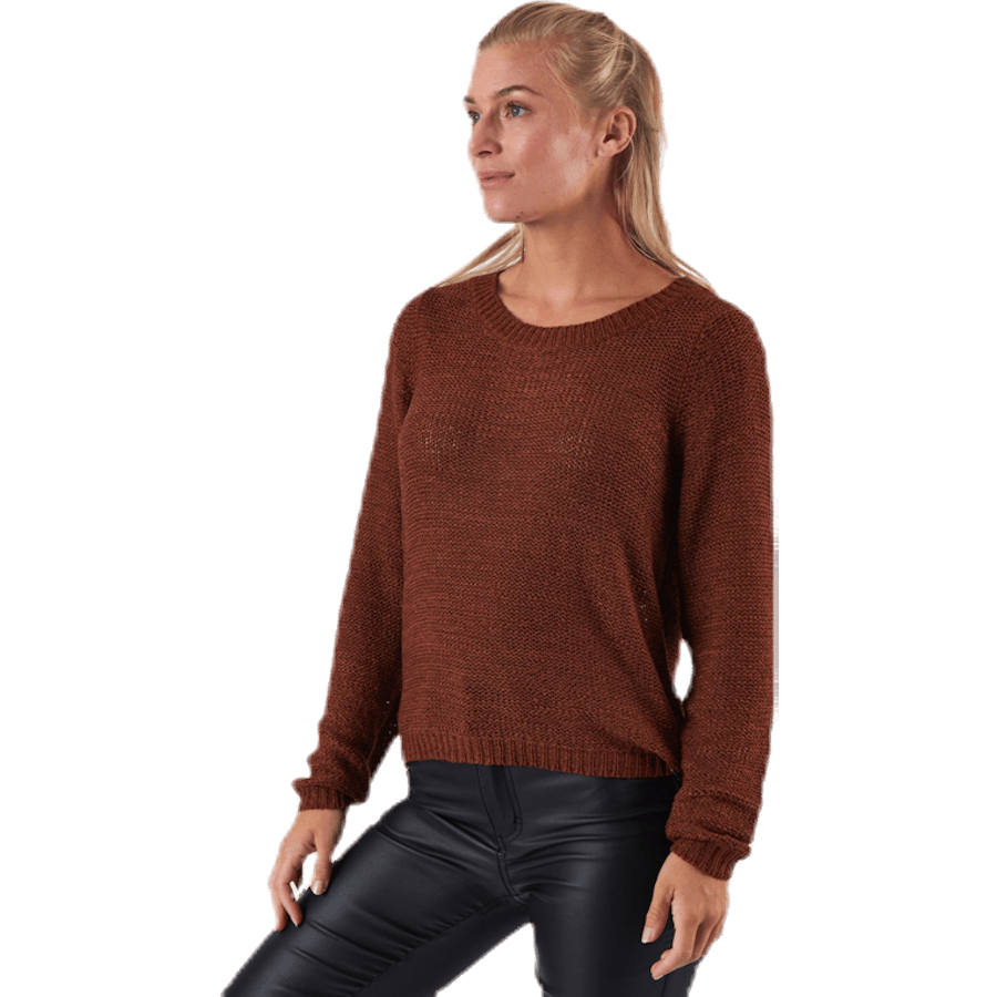 Geena Xo L/S Pullover Knt Beige