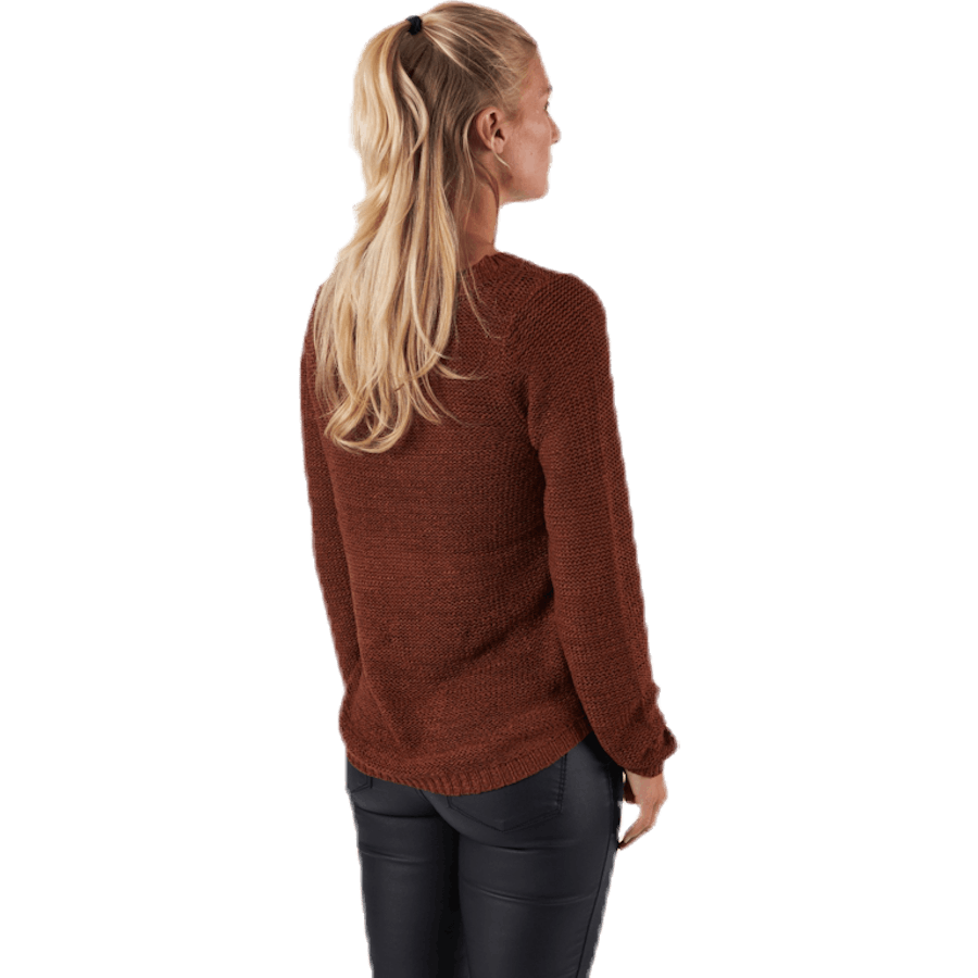 Geena Xo L/S Pullover Knt Beige
