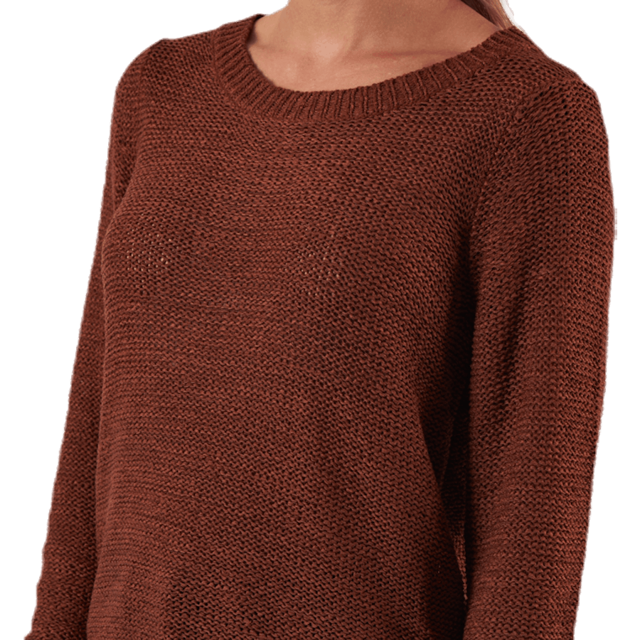 Geena Xo L/S Pullover Knt Beige