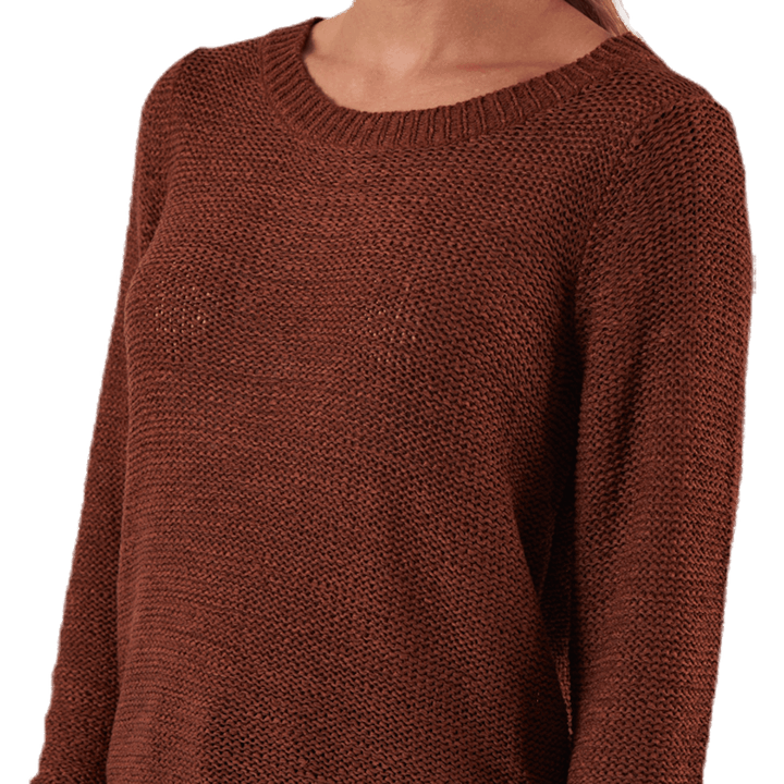 Geena Xo L/S Pullover Knt Beige