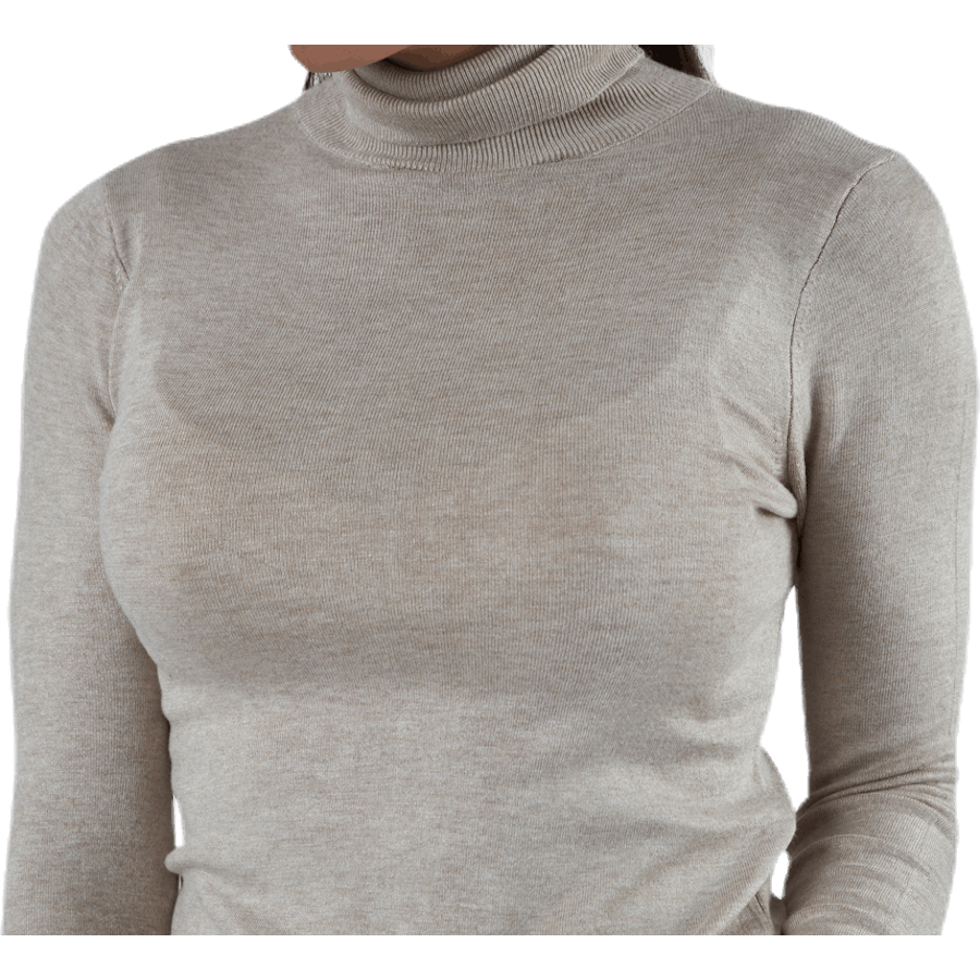 Venice L/S Rollneck Pullover Knt Grey