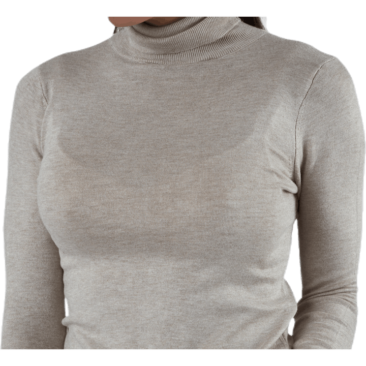 Venice L/S Rollneck Pullover Knt Grey