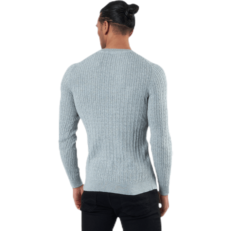 Blacamp Cable Knit Crew Neck Grey