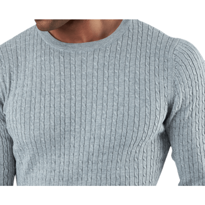 Blacamp Cable Knit Crew Neck Grey
