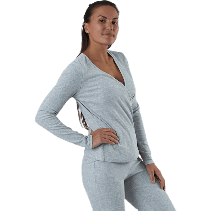 Rosa Wrap Top Lounge Bc Grey