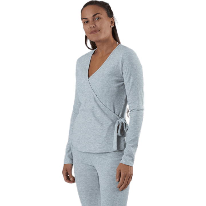 Rosa Wrap Top Lounge Bc Grey