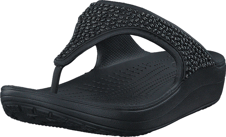 Crocs Sloane verschönert Flip Schwarz/Schwarz