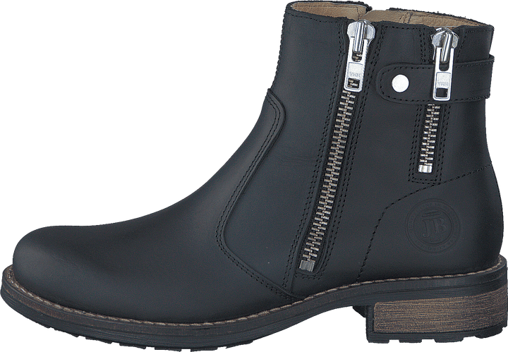 Low Zip Boot Black / Shiny Silver