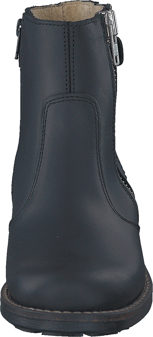 Low Zip Boot Black / Shiny Silver