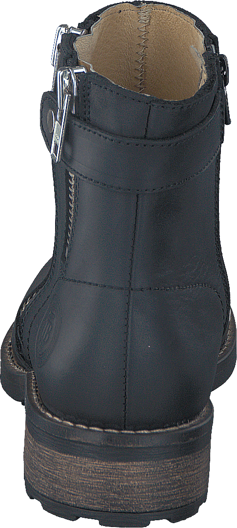 Low Zip Boot Black / Shiny Silver