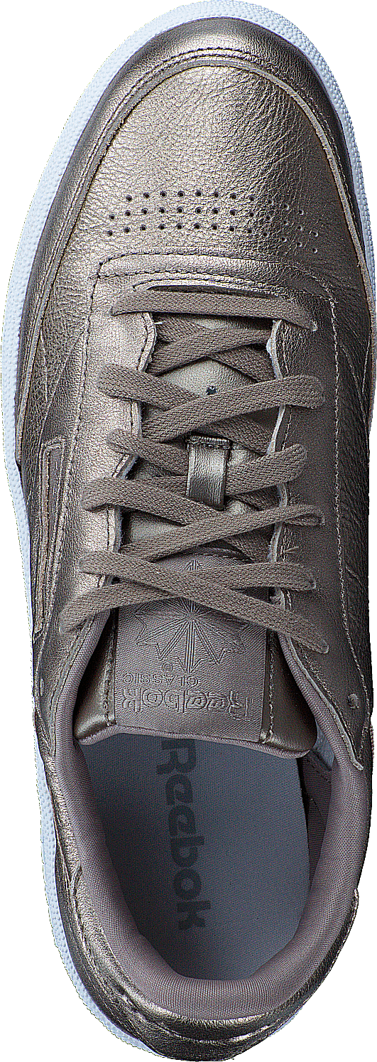 Club C 85 Leather Pearl Met-Grey Gold/White