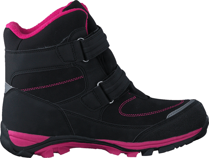 435-6608 Doublure chaude imperméable Noir/Fuchsia