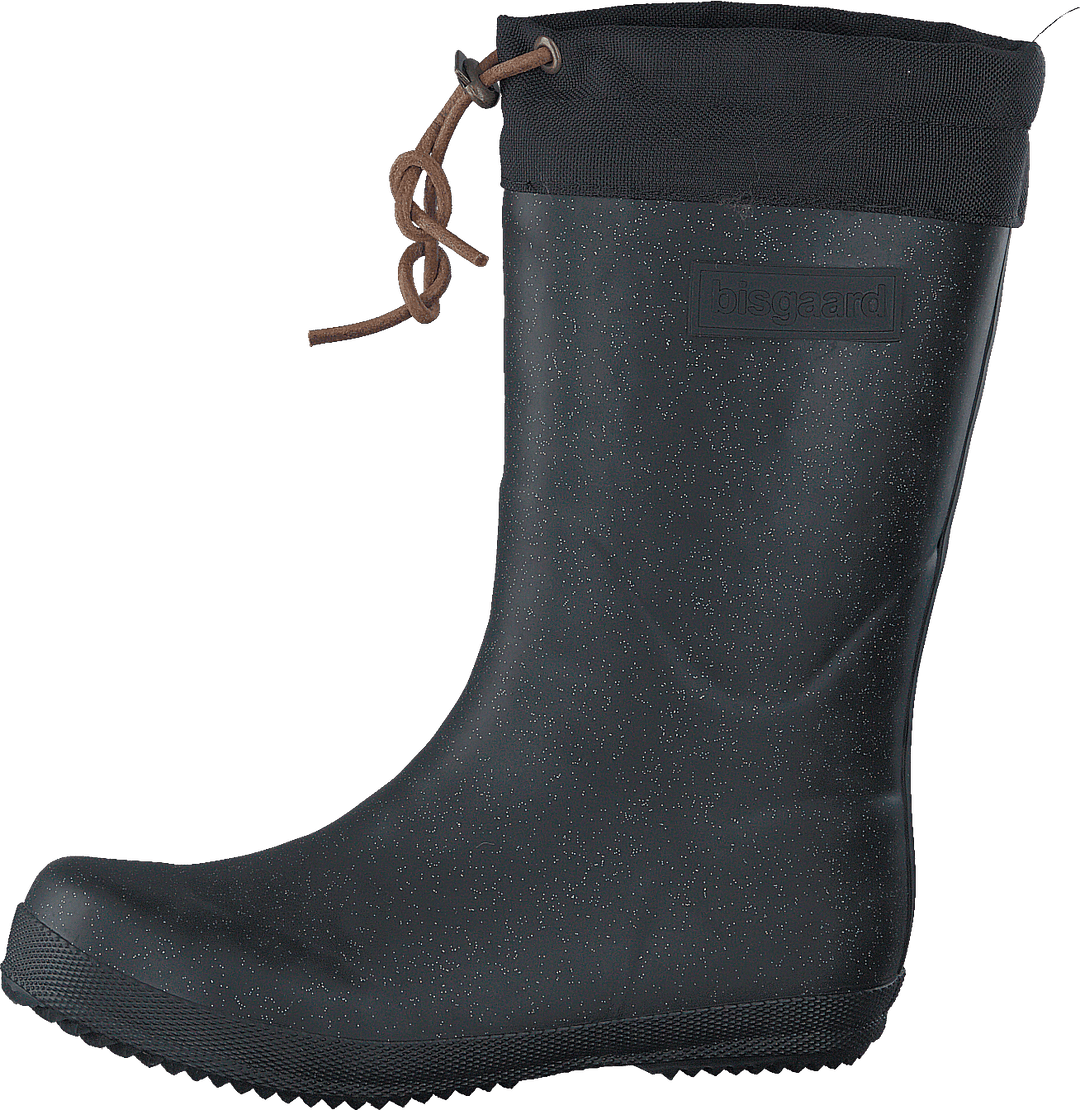 Rubber Boot Winter Thermo Glitter Black